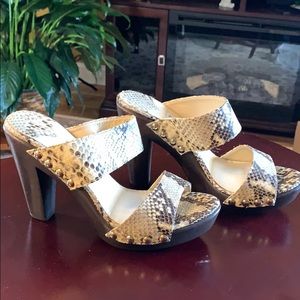 Jimmy Choo snake print shoes wedges “New”
